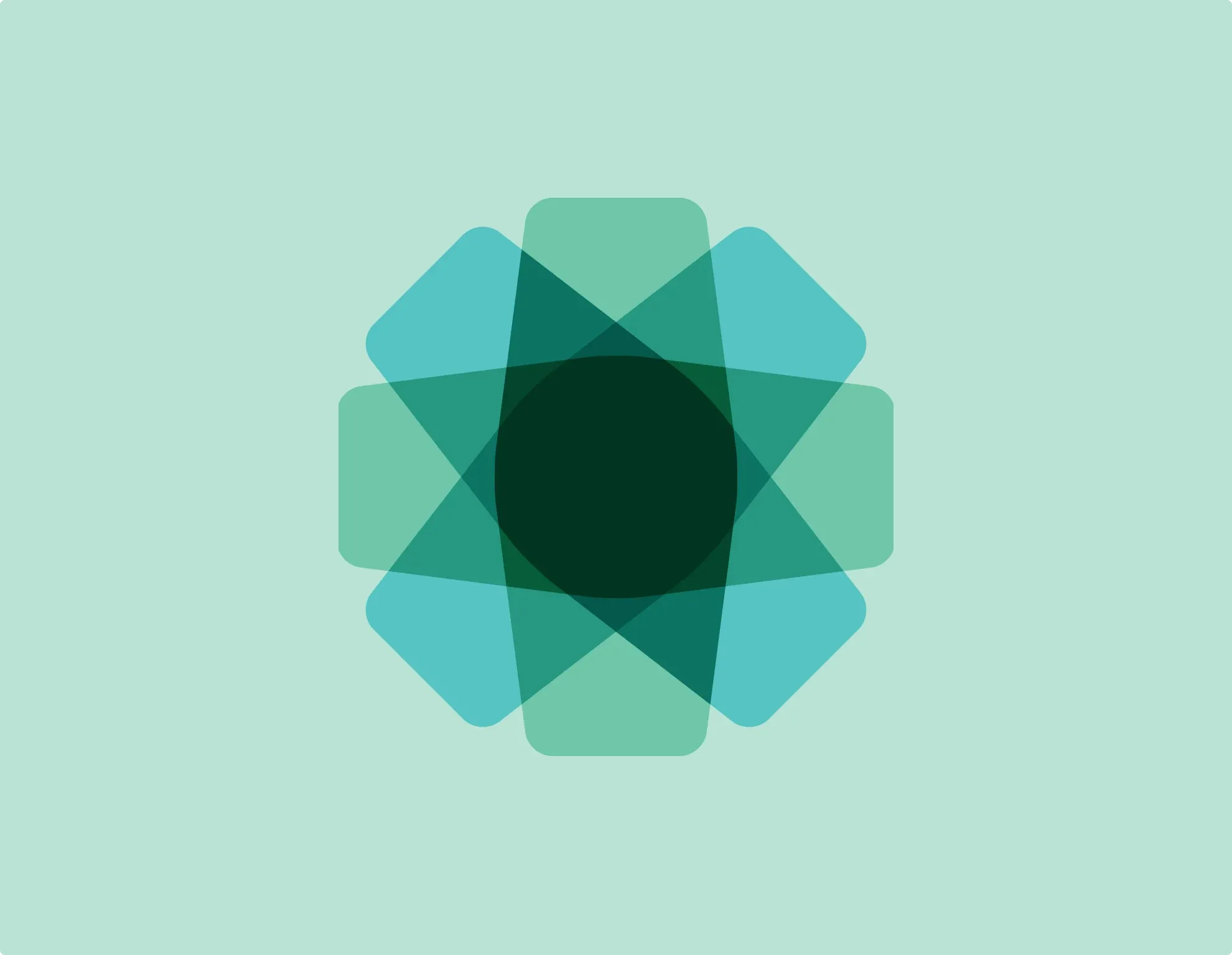 The BIP Wealth atom mark in overlapping greens on a pale mint ground.